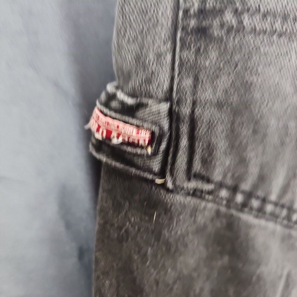 Men's Vintage US Polo Assn Black Denim Carpenter Jean Shorts Size 36 Distressed - Picture 6 of 9